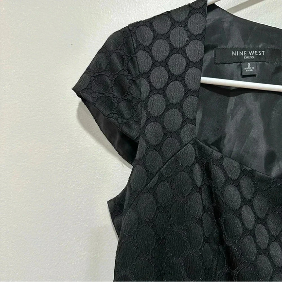 Nine West Black Mod Circle Dot Square Neckline
Classic Career Dress 8 - Picture 3 of 7